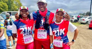 Isabel Tamela, Terrence Marota, and Lerato Marota after the race. Photo: Supplied