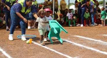 This little girl was unstoppable when it came to picking up chairs.
