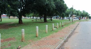 The girl was attacked while walking with her boyfriend through the Civic Centre park. Photo: Adele Louw