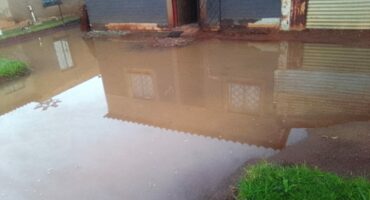 This yard was also completely flooded. Photo: Supplied