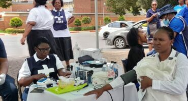 Many visitors also had their blood pressure checked for free.
