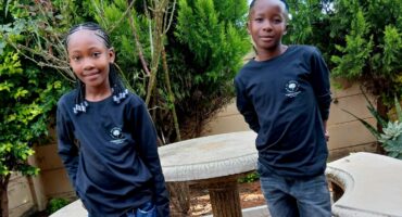 Keabetswe Radebe and Tshiamo Ngwangwa represented Merafong during the big event in Botswana. Photo: Supplied