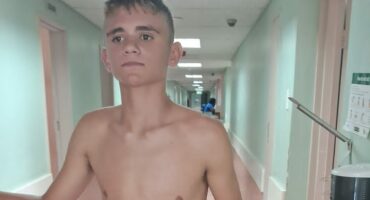 Xander van Niekerk after his operation in the Rob Ferreira Hospital in Mbombela. Photo: Supplied