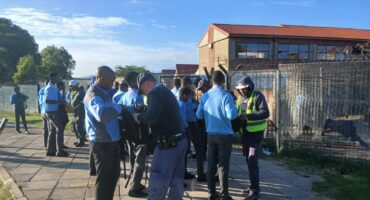 Members of two police stations searched the learners.