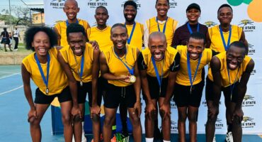 Patrick Xolile Moatlhodi (third from the left in the second row) and the rest of his team after winning the gold cup. Photo: Supplied