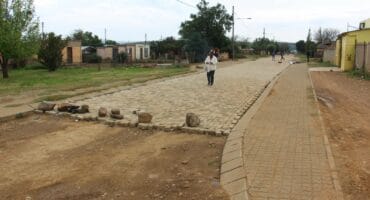 Patrys Street is still not open to vehicles. Photo: Adele Louw (Carletonville and Fochville Herald)