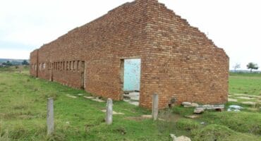 The buildings at the Popo Molefe Stadium are still in ruins. Photos: Adele Louw (Carletonville and Fochville Herald)