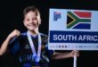 Liam van Wyk hou Fochville en Suid-Afrika se naam hoog. Foto: Verskaf