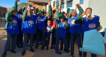 Some of the proud learners from Kokosi Primary School who are part of the school's star Soul Buddies group. Photo: Supplied