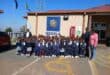 The enthusiastic youngsters in front of the police station. Photo: Supplied