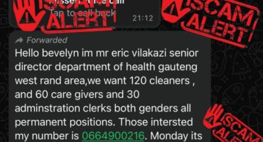 One of the fake job posts on social media.