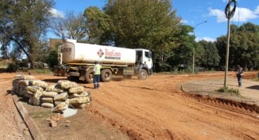 By May 8, motorists traveling through the town were rerouted onto side streets while crucial work was being done on the first section of 10th Avenue leading past businesses. Photo: Adele Louw (Carletonville and Fochville Herald)