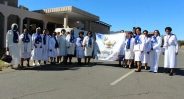 The retired nurses gathered at the Carletonville Civic Centre for the event.