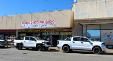 The business where the robbery took place. Luckily no-one was injured.