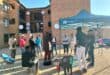 Various community members took part in the action.
