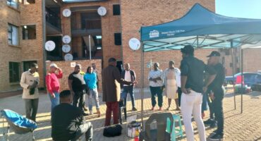 Various community members took part in the action.