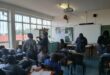 Police members searching one of the classrooms. Photo: SAPS