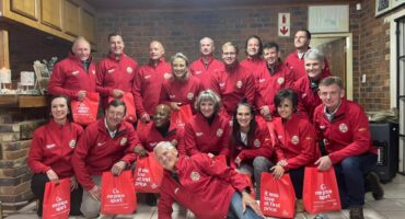 The enthusiastic FRC held a special pre-Comrades send-off dinner on Saturday. In front is their speaker, Louis Massyn, who will be completing his 51st Comrades on Sunday.