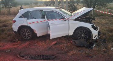 The Mercedes-Benz that was also involved in the accident on the N12. Photo: Supplied