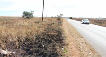 The young man was robbed while walking through the veld from Carletonville Mall. Photo: Adele Louw (Carletonville and Fochville Herald)