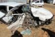 The Renault Clio in which the deceased were travelling from Potchefstroom. Photo: Adele Louw (Carletonville and Fochville Herald)