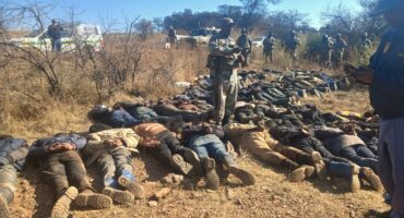 More than 150 zama-zamas were arrested during the operation. Photos: SAPS.