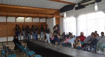 During the showcase at the prelims at Carletonville Civic Centre.