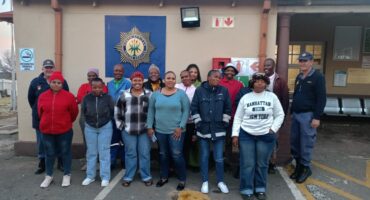 The proud new Wedela CPF leadership with station commander Captain Wayne Pestana on the right.