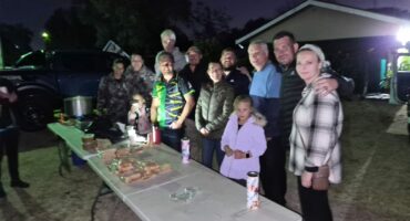 Members of the Round Table Carletonville 50's club reached out to residents of Eureka Park this week. Photo: Supplied