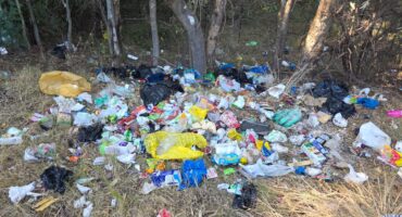 Some of the rubbish thrown on a farm outside Fochville this week.