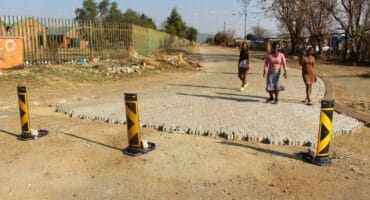 The work on Patrys Street next to Greenspark Primary School is still not completed. Photo: Adele Louw (Carletonville and Fochville Herald)