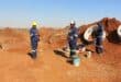 Employees of the municipal contractor busy at the sinkhole site. Photo: Adele Louw (Carletonville and Fochville Herald)