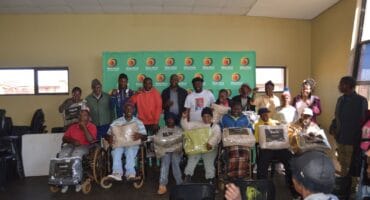 The recipients of the donations with the leaders on Mandela Day Celebration