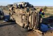 The Mercedes-Benz minibus involved in the accident.