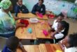 The learners are helped by a former teacher Mrs. Nana Moyema.