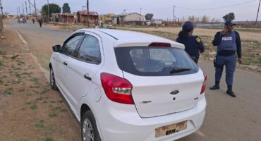 The stolen car that was recovered in Greenspark. Photo: Fochville CPF