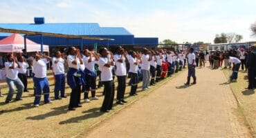 These enthusiastic learners ensured that there was also some lighter entertainment. Photo: Adele Louw (Carletonville and Fochville Herald)