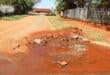 According to residents, water has been leaking from this corner at 6th Avenue in Welverdiend for weeks. Photo: Adele Louw (Carletonville and Fochville Herald)