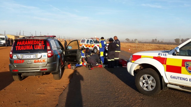 scene at Ext.5 accident where two school kids were hitr by vehicle