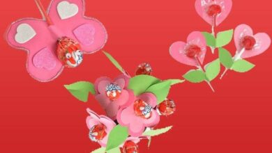 Help your child make butterfly lollipops for Valentine’s Day