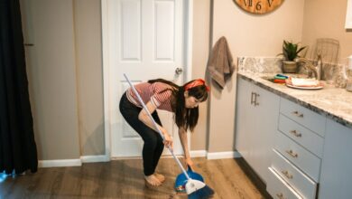 cleaning house