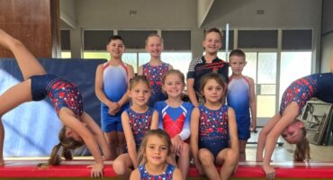 Parys-gimnastiekklub se gimnaste wat Vrystaat verteenwoordig by SA Aerialnaztix byeenkoms. Foto geneem in Parys.