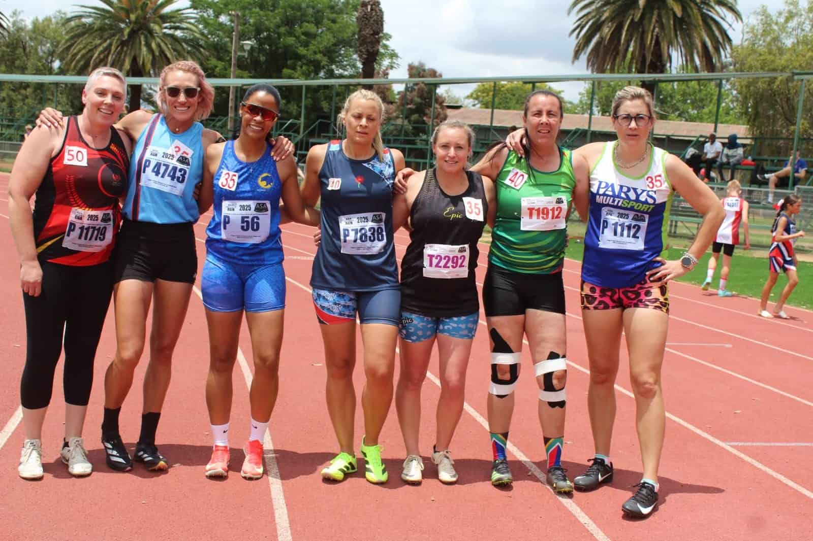 Anzel De Villiers, BIanca Re, Natacha Sexwale, Clarike De Oliveira, Nadine Fourie, Yolande Du Toit en Reandi Bronkhorst.