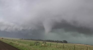 Die tornado wat verlede week buite Heilbron gesien is. Foto: Tanya van Rooyen