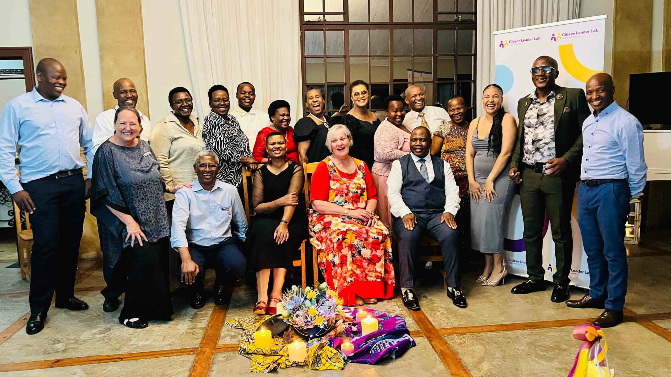 Citizen Leader Lab participants at a celebration event in Parys