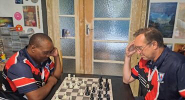 Tshediso Ramabodu en Werner Ernst. Die foto is na die toernooi geneem.