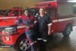 Stasie-offisier Maggie Mokwane, saam met Vanessa Rossouw, hoof van die Ngwathe Brandweer- en Nooddiens.