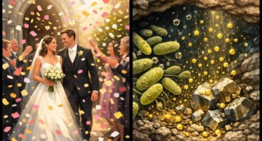 In the early Witwatersrand, gold was carried invisibly in underground water as tiny dissolved complexes.