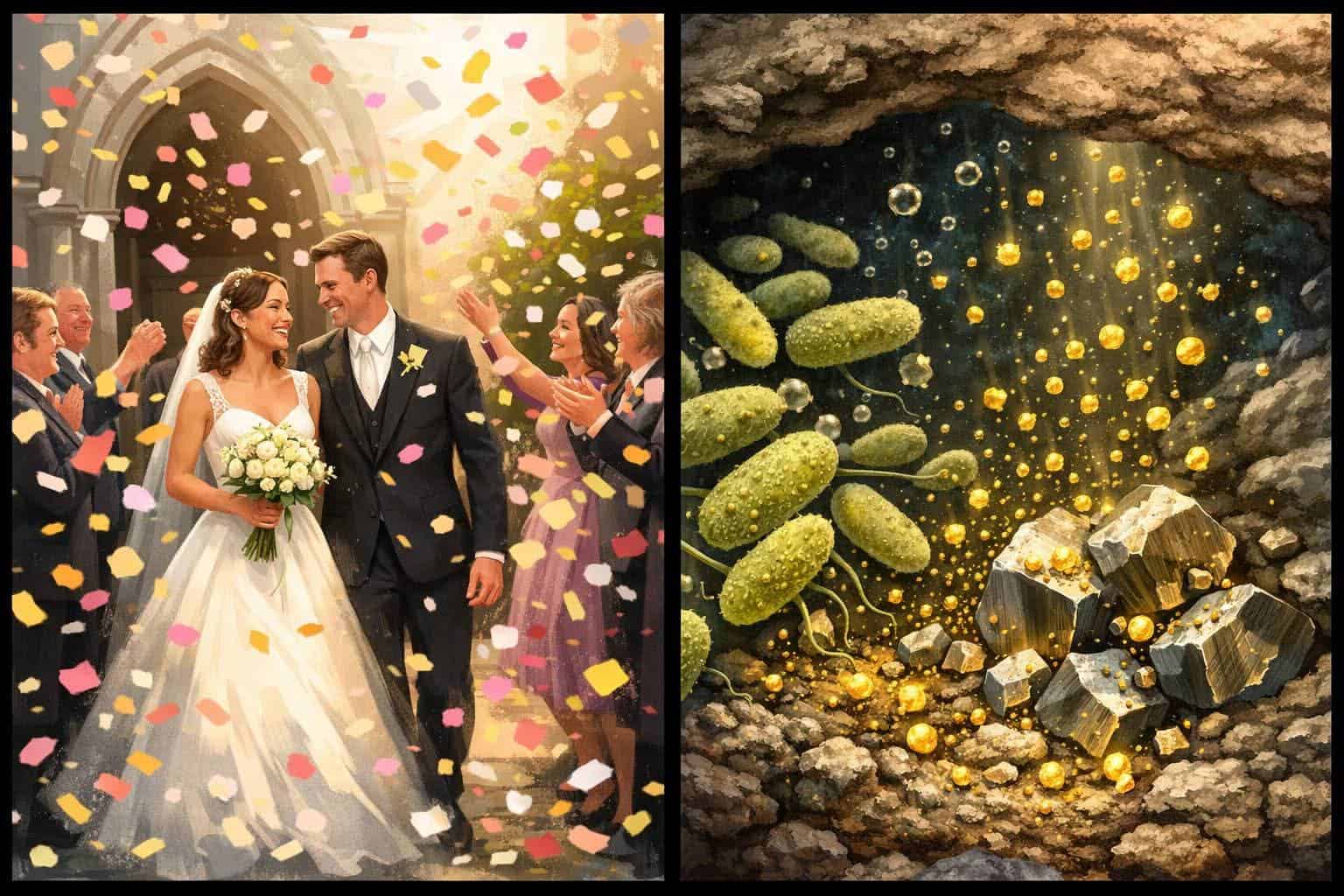 In the early Witwatersrand, gold was carried invisibly in underground water as tiny dissolved complexes.