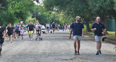 Van die deelnemers aan vanoggend se pretstap by die NG gemeente Parys-Oos.